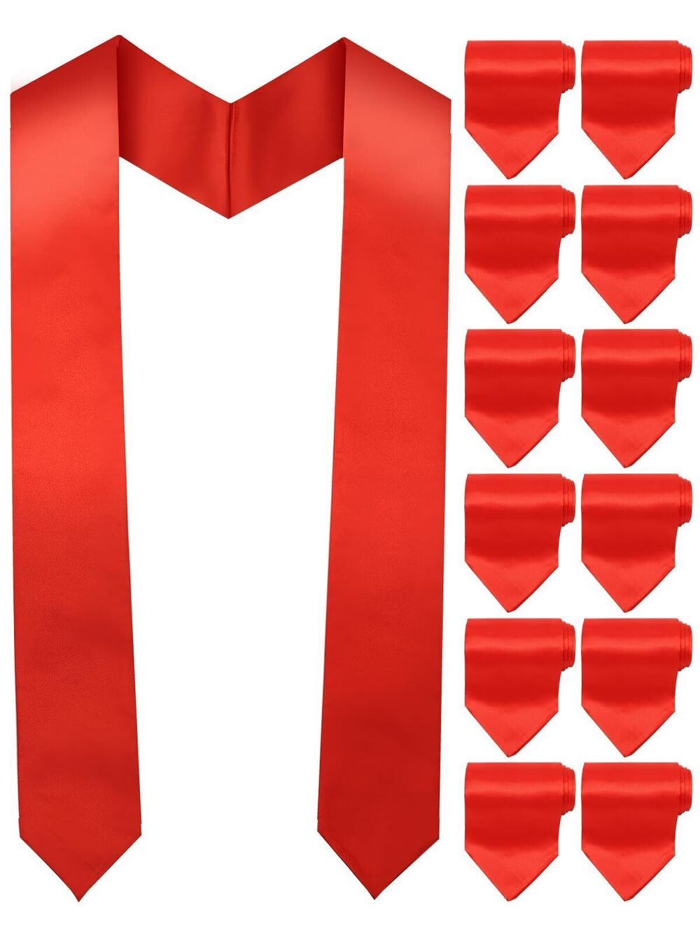 3610 12 Pack Graduation Stoles 70 Inch grad Honor Stoles Blank DIY